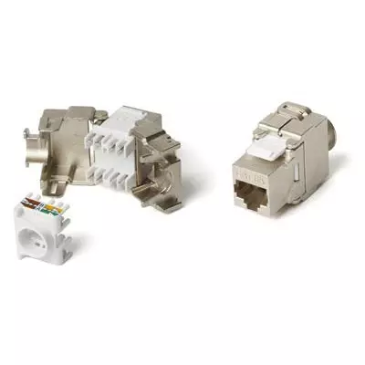 Hyperline Cat 6A Keystone Jack, shielded