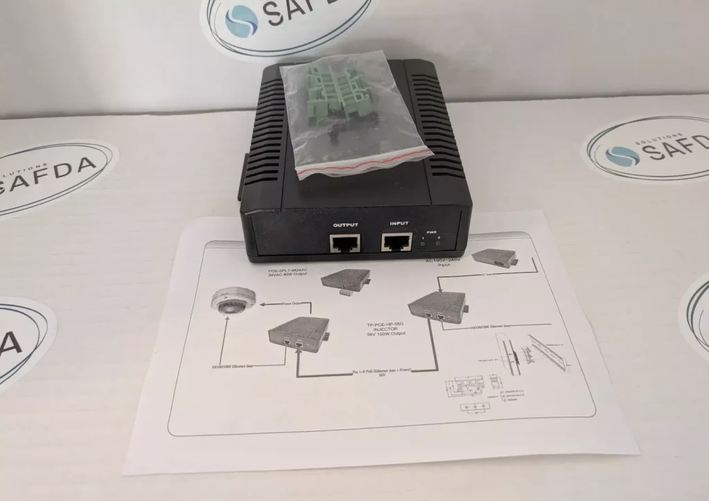 POE voltage converter/splitter 48V-24V